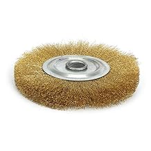 5 Inch Copper Wire Wheel Pure Brass Brush for Bench Grinder Metal Polishing for Deburring for Adhesion Replacement Accessories XIAOYING