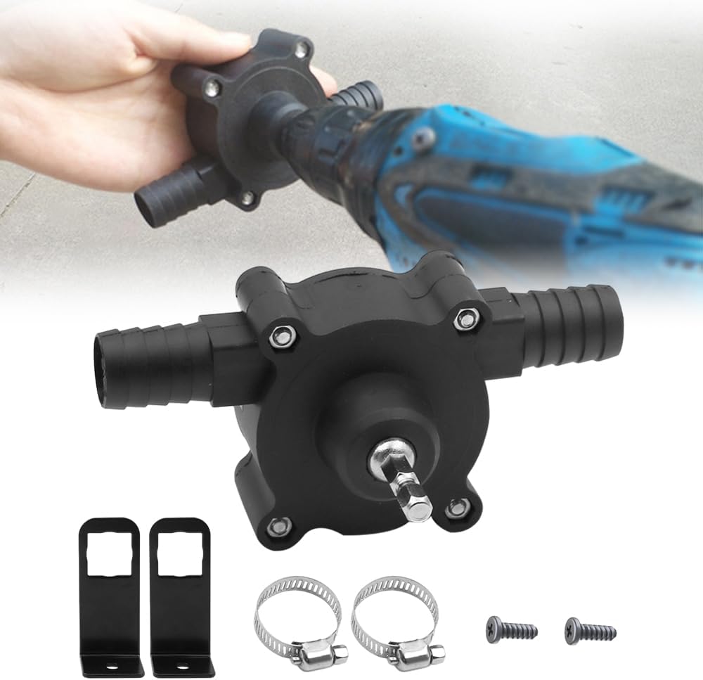 Hand Electric Drill Drive Self Priming Water Transfer Pump, 2025 Upgraded Portable Hand Drill Pump Water Transfer Pump, Hand Pump Water Drill Transfer Pump, Household Electric Well Hand Pump 1