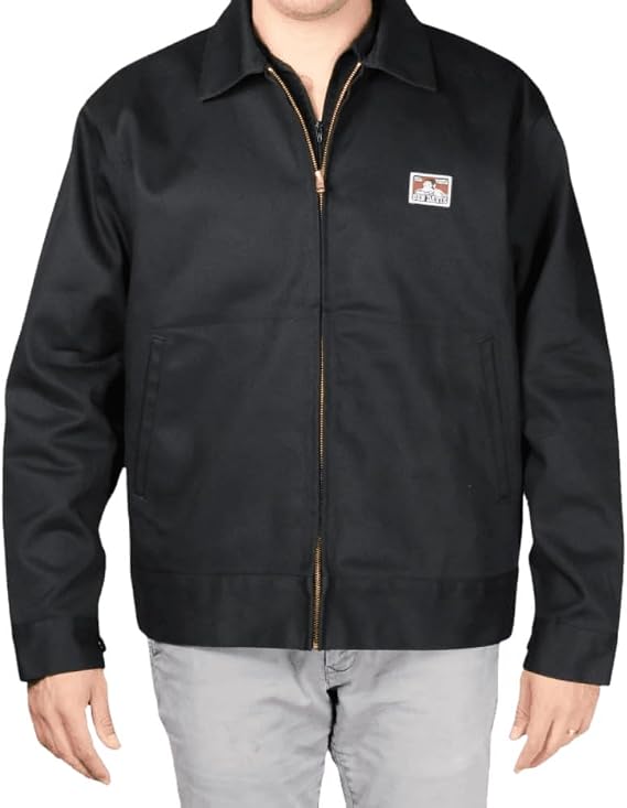 Ben Davis Men's Jacket Heavy Duty Zip Front Slash Pockets Eisenhower Coat