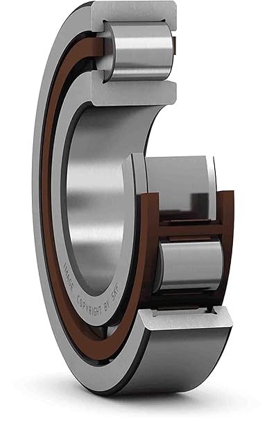 SKF NJ 202 ECP Cylindrical Roller Bearing, Single Row, Removable Inner Ring, Flanged, Straight Bore, High Capacity, Normal Clearance, Polyamide/Nylon Cage, Metric, 15mm Bore, 35mm OD, 11mm Width