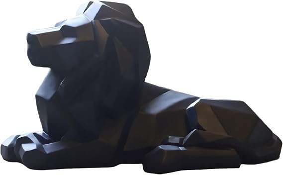 Lion Statues Home Decor Lion King Statue Resin Animal Sculpture Lion Figurine On Desk Lion Decor Sculptures Nordic Style Home and Study Decoration Best Gift for The Man,D1