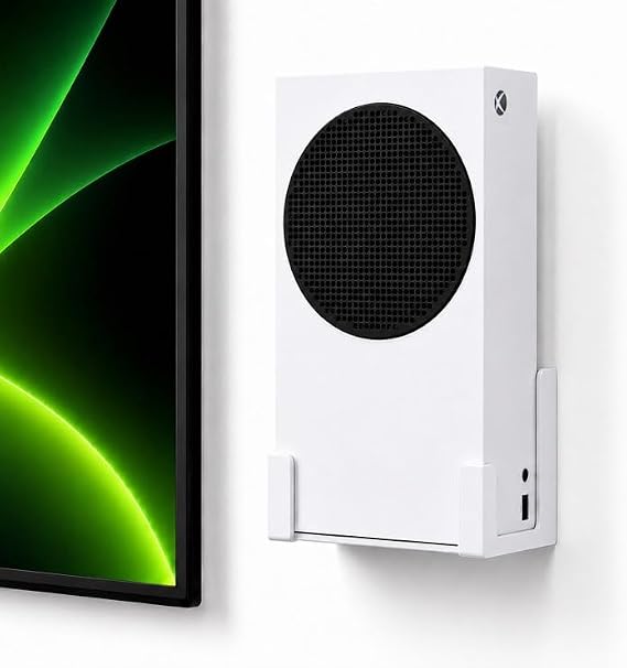 Wall Mount for Xbox Series S (Mount the Console & Accessories on Wall Near or Behind TV Left/Right), Wall Shelf Bracket Kit for XSS System
