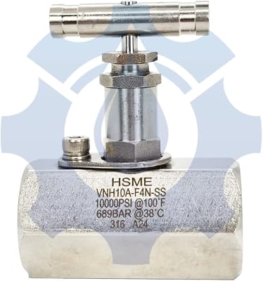 Korea Stainless Steel SS316 Straight Needle Valve 38 NPT Female Connection Size 10,000 PSI PTFE Packing