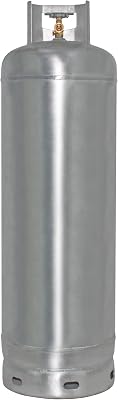 Flame King YSN100-GALV 100LB Galvanized Steel Propane Tank with POL Valve, Rust and Corrosion-Free, Built to Last