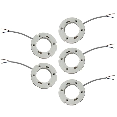 5 Pack Practical Light Socket High Temperature Base Lamp Holder Texture Suitablle for Various Fixtures Bulb Adapter for Ceiling Lights