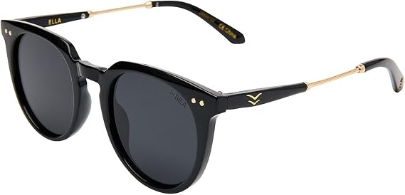 I-SEA Women's Ella Polarized Sunglasses - Round Cat-Eye Sunglasses for Women, Polarized Lenses, Full UV Protection