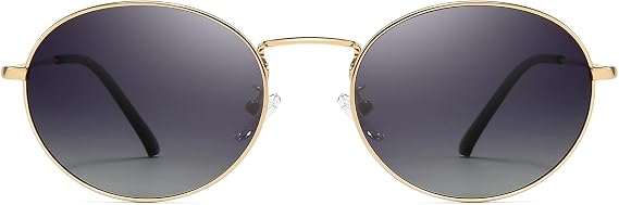 SUNGAIT Vintage Oval Sunglasses for Women Polarized UV400 Protection Elegant Metal Frame