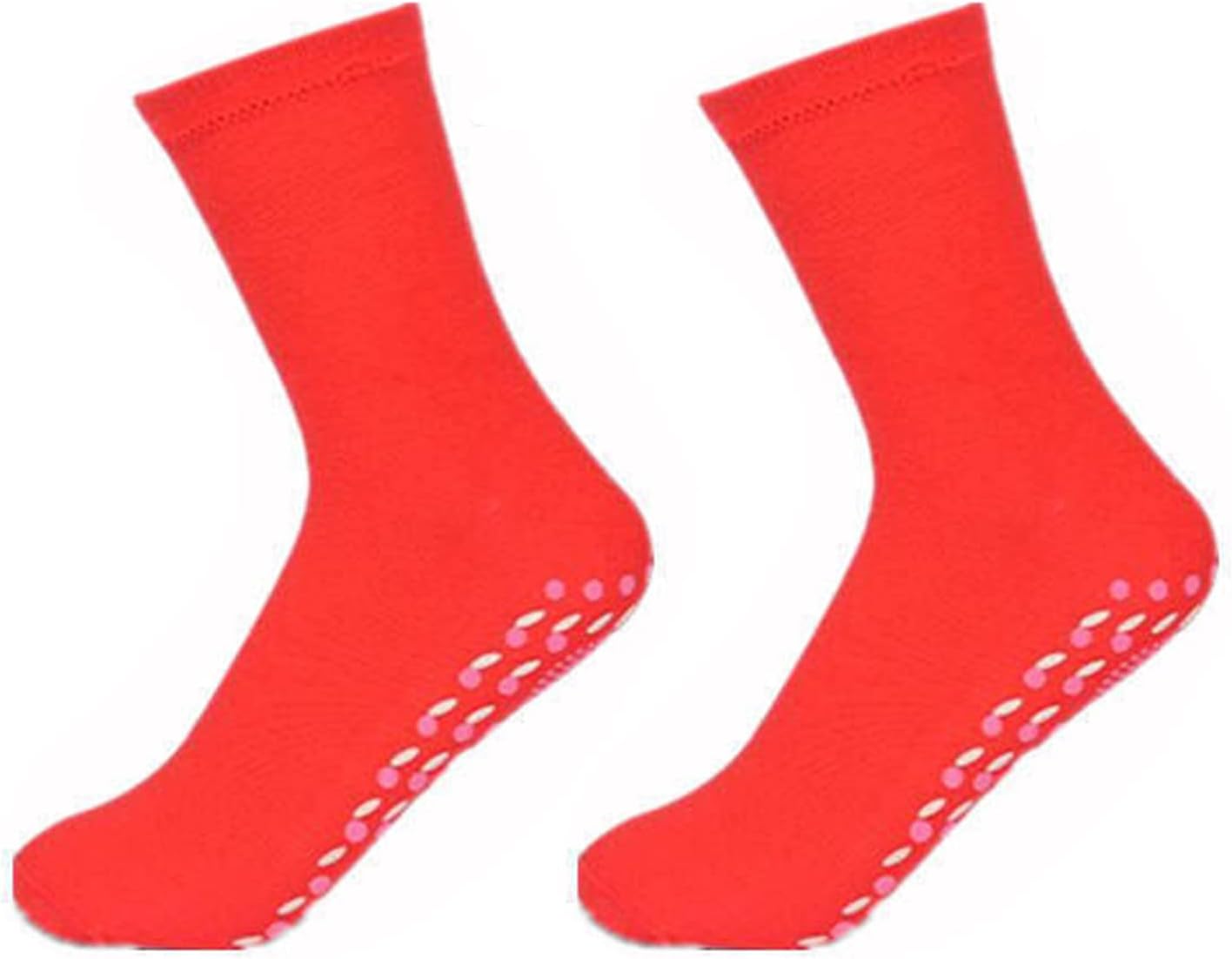Galand Heated Socks for Men Women, Heating Electric Socks, Self-Heating Release Fatigue Lightweight Tourmaline Comfortable Breathable Massage Socks for Winter Outdoor Sports Red