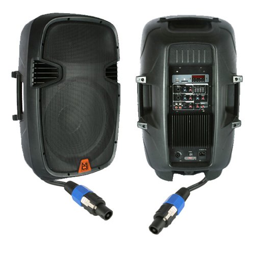 Mr. Dj PBX2110PKG 12 Woofer 3000 Watts Peak Momentary Power Output Active Powered Loudspeaker Package