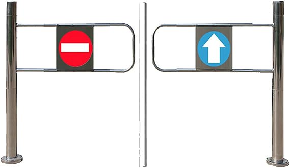 Automatic Rebound Swing Gate - Durable One-Way Entrance Door for Supermarkets, Libraries & Scenic Stores - Silver Pedestrian Transfer Gate (80×97 cm) - Enhanced Security & Easy Acc
