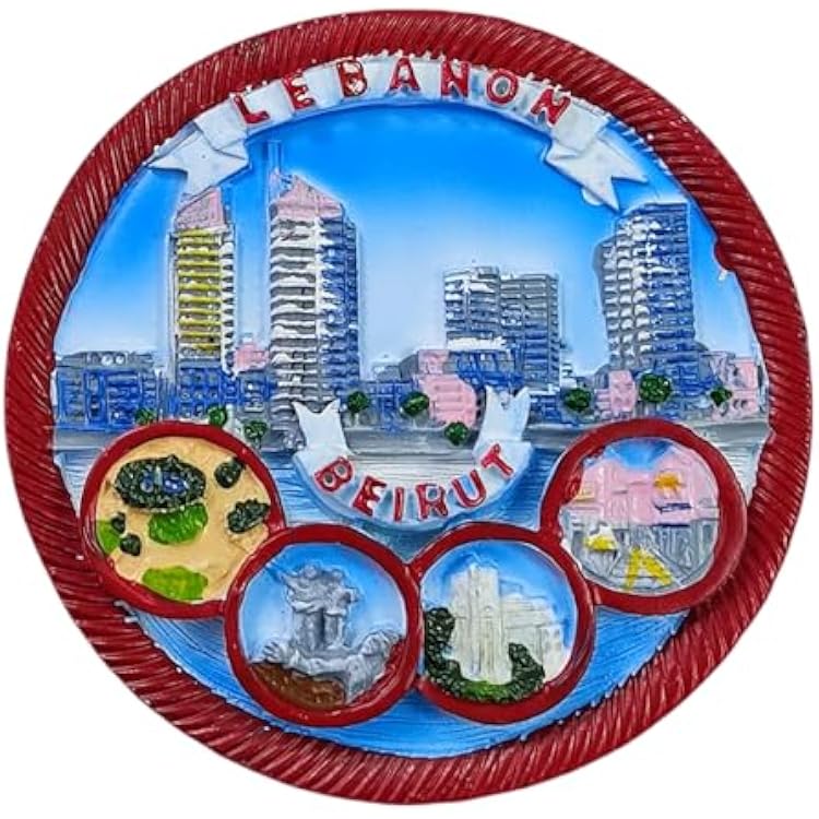 Beirut Lebanon Fridge Magnet Tourist Souvenir Refrigerator Decoration 3D Magnetic Sticker Hand Painted Craft