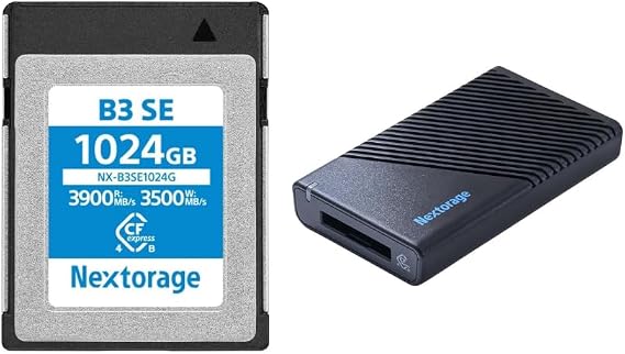 Nextorage Japanese CFexpress 4.0 Type B 1024GB Memory Card + CFexpress 4.0 Type B USB 40Gbps Card Reader
