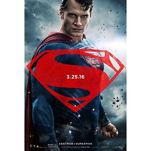 BATMAN V SUPERMAN DAWN OF JUSTICE Original Movie Poster 27x40 - DS - VERSION C - SUPERMAN - HENRY CAVILL