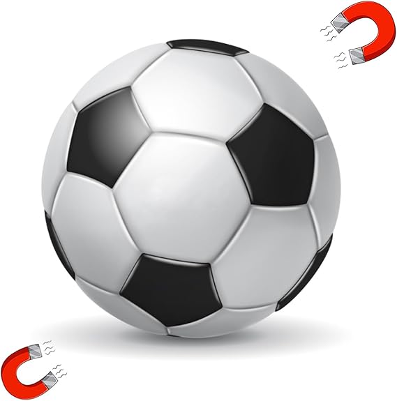 Soccer Sports Magnet Decal, 5 Inch Round, Heavy Duty Automotive Magnet for Car, Truck, SUV, Fridge, Magnetic Surface