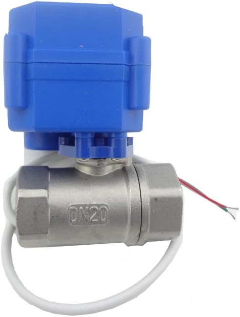 MISOL Motorized Ball Valve 3/4"(BSP) DN20 / 12VDC / 2 Way/Electrical Valve/Ball Valve with acuator/Reduce Port / CR04 /Stainless Steel