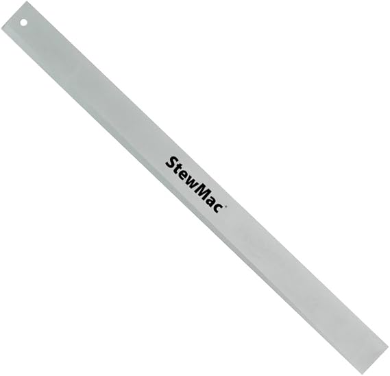 StewMac 18" Precision Straightedge #3850 - Stainless Steel | Luthier Fretboard Alignment Checks, Neck Relief, Truss Rod Eval; 18x1.5x0.079"; +/-.0015"/Ft; Hardened, Machined Stainless