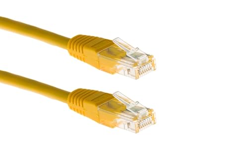 CablesAndKits - Cat6 Ethernet Cable, Non-Booted, Jacket: PVC (CM), 1 ft, Yellow, Pure Copper, RJ45 Computer & Networking Patch Cord
