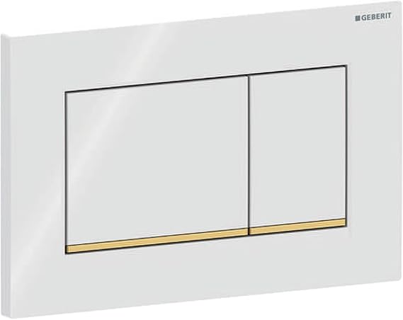 Geberit Dual Flush Push Button sigma30, 115.883. KK. 1, White/Gold/White