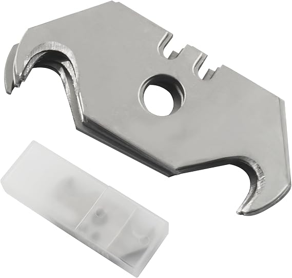 100PCS Utility Hook Blades, Steel Razor Blades