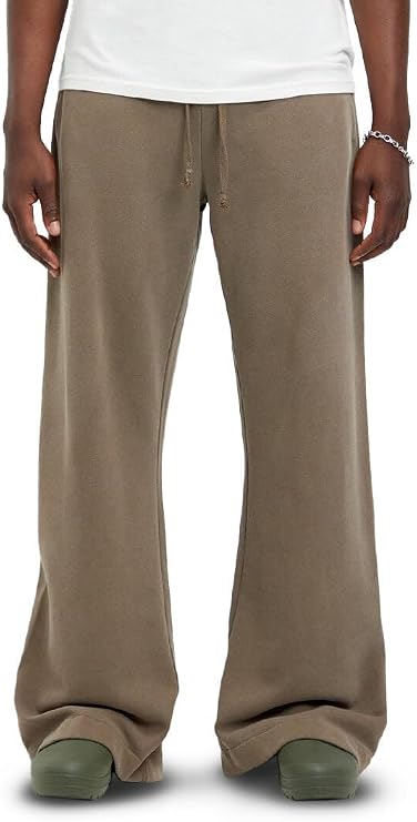PacSun Men's Brown Fleece Baggy Bootcut Sweatpants
