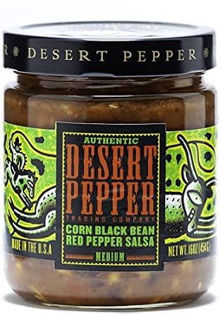 Desert Pepper 2-Pack (Corn Black Bean Red Pepper Salsa, Medium)