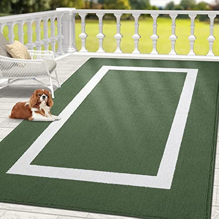 OLANLY Indoor Door Mat, 71x47, Non-Slip Absorbent Resist Dirt Entrance Mat, Washable Low-Profile Inside Entry Doormats for Entryway, Green