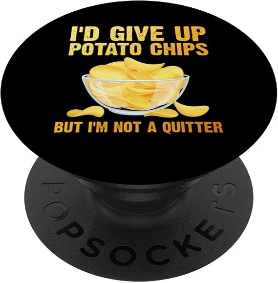 Funny Potato Chips Art for Men Women Kids Bag of Chips Lover PopSockets Adhesive PopGrip