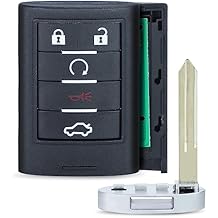 Keyecu Replacement Smart Remote Key Fob 5 Button for Cadillac STS CTS 2008-2013
