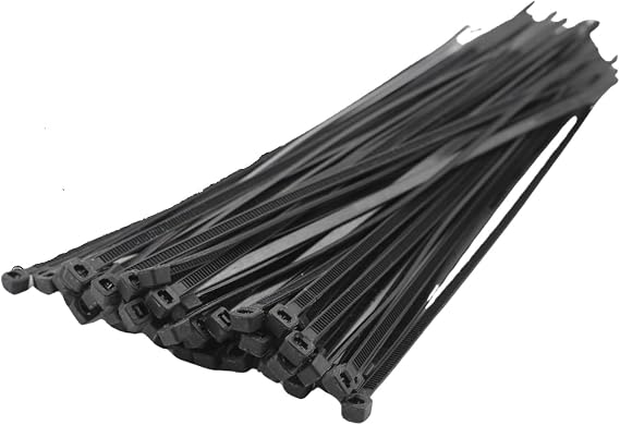 Orret Home 100Pcs Cable Tie Set, American Clamp, Velcro Electrical Cable Tie, Durable and Ideal for Versatile Use, Organization and Regulation (Black, 2.5x100mm)