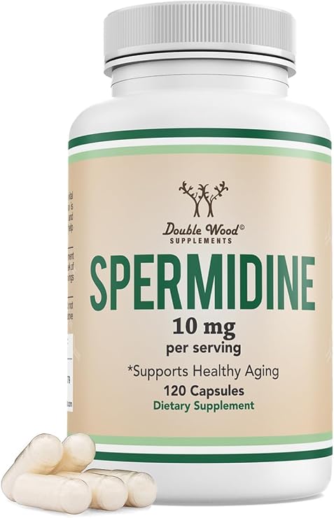 Spermidine 10mg, Cellular Renewal, Healthy Aging + Hair, 120 Capsules | Healthy Aging + Hair Supplement, ~5.7mg Actual Spermidine Disclosed, Supports Autophagy (Cell Cleanup), No Caffeine