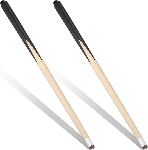 HANABASS 2PCS Mini Pool Cue Stick, 48cm Wooden Short Billiard House Cue Sticks for Kids Players Pool Table Short Practice Snooker