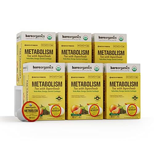 Metabolism Tea - Organic with Superfoods and Probiotics - 6 Pack