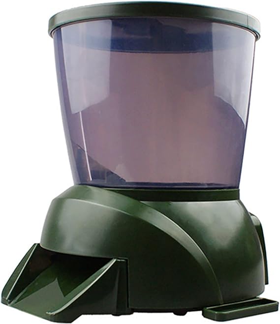 4.5L Automatic Fish Feeder, Automatic Fish Feeder, Moisture-proof for Pond Aquarium (Green)