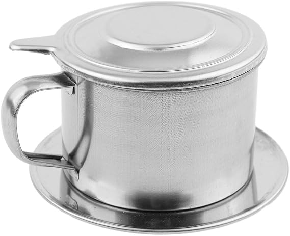 Vietnam for Coffee Pot, Stainless Steel Vietnamese Coffee Drip Filter Coffee Maker Coffee Drip Brewer for Home Kitchen Office Outdoor