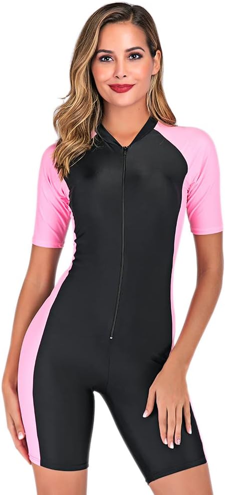 One Piece Swimsuit for Women, Surfing Rash Guard Athletic Swimming Costume
