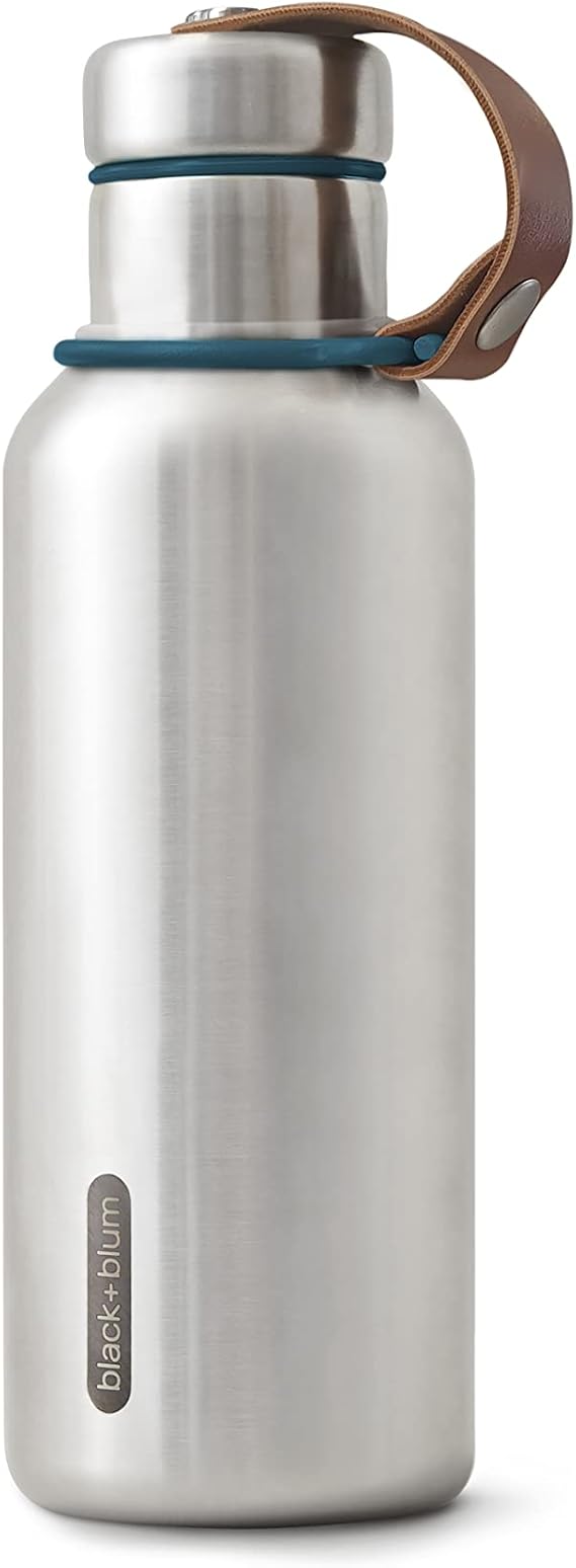 BLACK + BLUM Stainless Steel Insulated Water Bottle | Stylish Leak Proof Drinking Vacuum Thermo Flask, Canteen for Hot or Cold Drinks | Ocean, 16 oz / 500ml | 24H Cold & 12H Hot, Vacuum Insulated, Stainless Steel, Leakproof, Carry Loop, BPA Free, Travel, Work, Gym & Daily Use