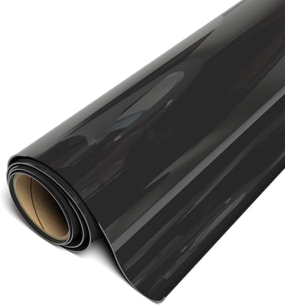 Siser Brick 600 Heat Transfer Vinyl, 19.6" x 15FT Roll (Black - HEX #3B3F42) - Compatible with Siser Romeo/Juliet & Other Professional or Craft Cutters - 3D HTV - CPSIA Certified