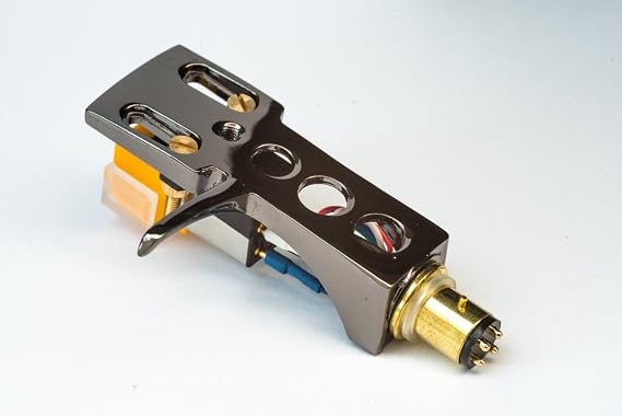Titanium plated Headshell, mount with cartridge and stylus, needle for Technics SL 3200, SL 3300, SL 3310, SL 3350, SL 5100, SL 5200, SL 5300, SL 5310, SL 5350