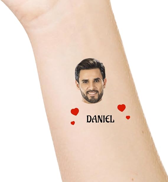 Custom Temporary Tattoos, Personalized Photo Face Name Logo Stickers