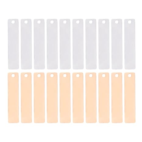 20 Pcs Copper Zinc Sheet Set, Metal Electrode Sheets for Electroplating