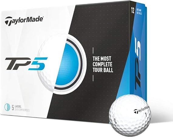 TaylorMade 2017 TP5 Golf Balls, Pack of 12