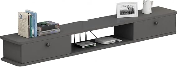 Floating Wall Tv Cabinet Floating TV Console TV Stand Cabinet, Wall Mounted TV Unit with Drawer, Wall Mounted Media Console Modern Floating Shelf TV Media Console Unit for Living Room, Bedroom,