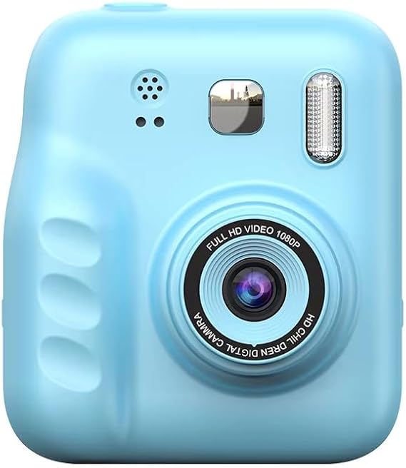 Vothoon Dijital Fotoğraf Çıkaran Video Kaydedici Taşınabilir Anında Baskı Çıkaran Çocuk Kamerası Mavi