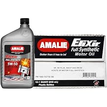 Amalie Elixir Full Synthetic 5W-50 Motor Oil (160-75716-56) 1 Quart Bottle, Pack of 12 | Made in USA