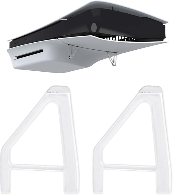 Horizontal Stand for PS5 Slim Pro, Simple Cooling Feet Durable Cooling Horizontal Placement Bracket Holder for PS5 Pro, Disc Drive Console Secure Slim Placement Base for Disc Digital Edition
