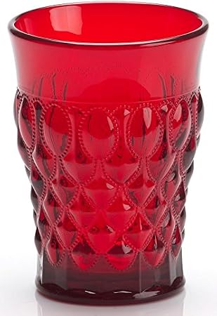 Tumbler - Elizabeth Pattern - Mosser Glass - American Made (Red)