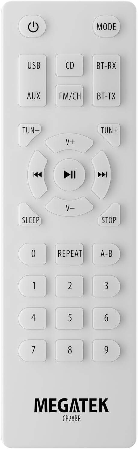 Remote Control for MEGATEK CP28BR Desktop CD Players