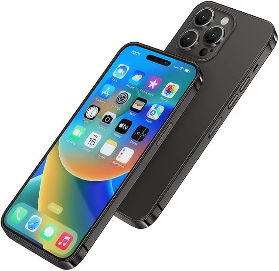 Without Logo Non-working Phone Dummy Display Model Pretend Phone toy for Phone 14 pro 6.1 inches (14pro Black Colorscreen)
