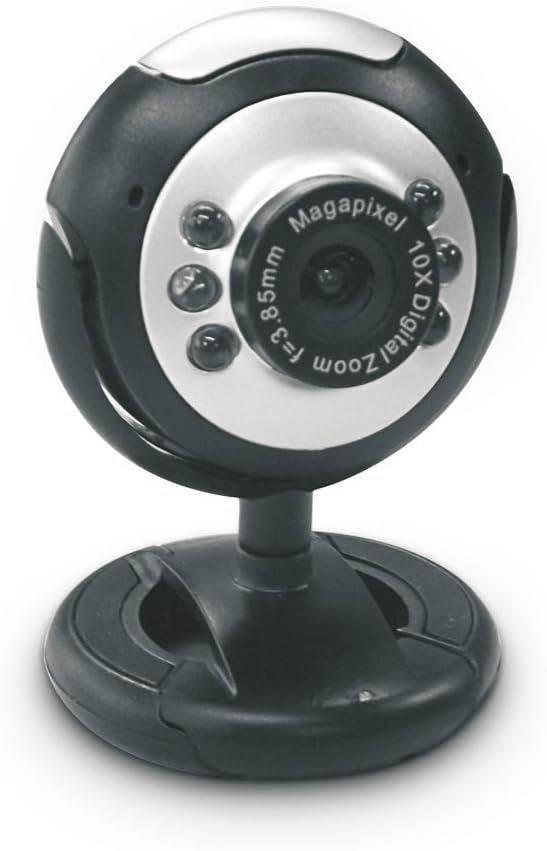 Dynamode USB Plug and Play Webcam with Microphone (2MP, 6 LED)