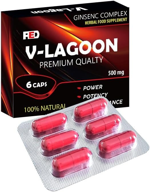 RED-New Stronger for Longer Formula for Men - Ultra Strong Performance Enhancing Pills, Stamina Endurance Booster RED Supplement Pills for Men - 6 Ginseng Capsules 500MG